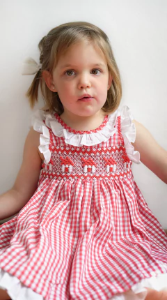 Imagen de Vestido Camila cuadrito rojo