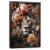 Quadro Decorativo - Leão na vertical floral cod0251