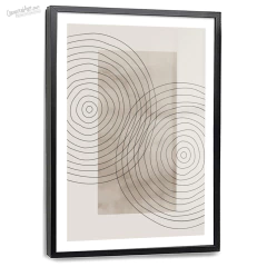 Quadro Decorativo - Arte abstrata minimalista com círculos cod0420 - comprar online
