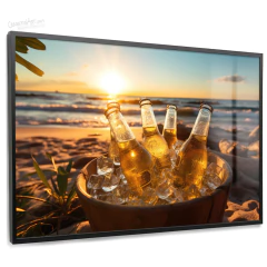 Quadro Decorativo - Balde com garrafas de cerveja na praia cod0485 - comprar online