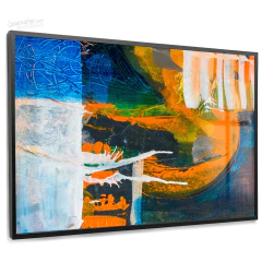 Quadro Decorativo - Abstratos laranja e azul cod0503 - comprar online