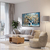Quadro Decorativo - Árvore floral ilustrativa com tons azuis e dourado cod0223 - comprar online