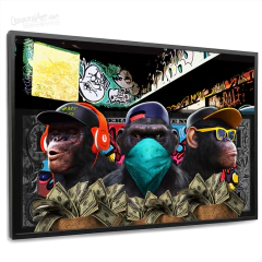 Quadro Decorativo - Gangue dos Macacos Hypados Creapixel Art cod0268