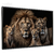 Quadro Decorativo - Família de Leões com fundo preto Creapixel Art cod0103 - Creapixel Art Quadros Decorativos