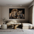 Quadro Decorativo - Família de Leões com fundo preto Creapixel Art cod0103
