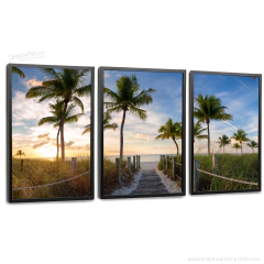 Quadros Decorativos - Conj. Florida Sunset cod0146
