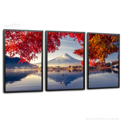 Quadros Decorativos - Conj. Montanha Fuji Outono cod0144
