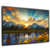 Quadro Decorativo - Por do Sol, Lagoa & Girassol cod0125
