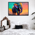 Quadro Decorativo - Elefante colorido cod0050