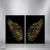 Quadros Decorativos - Conj. par de Asas Black & Gold Creapixel Art cod0060 - comprar online