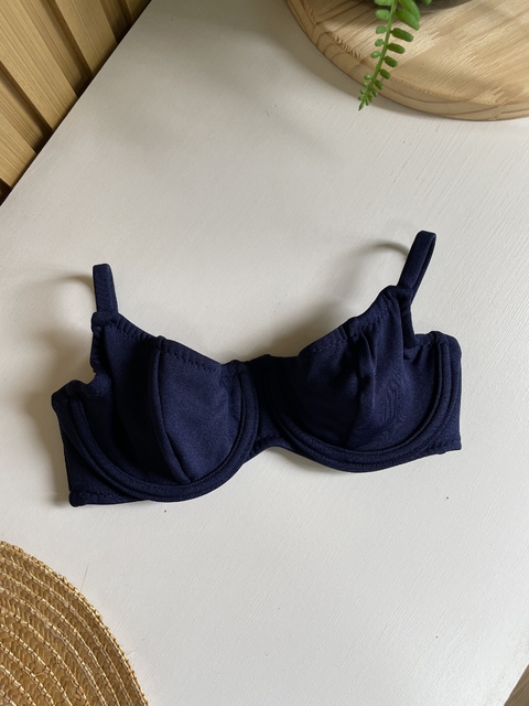 Top retrô | marinho - comprar online