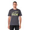 CAMISETA ALPINESTARS RIDE 4.0 CSF CHARCOAL/LIME