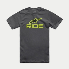 CAMISETA ALPINESTARS RIDE 4.0 CSF CHARCOAL/LIME - comprar online
