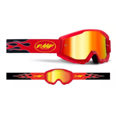 GAFAS FMF 100% POWERCORE FLAME ROJA (Lente Rojo Espejo)