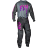 UNIFORME NIÑA FLY RACING F-16 GRIS/ CHARCOAL/ROSA 2024