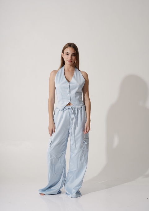 Pantalon Pia saten y chaleco