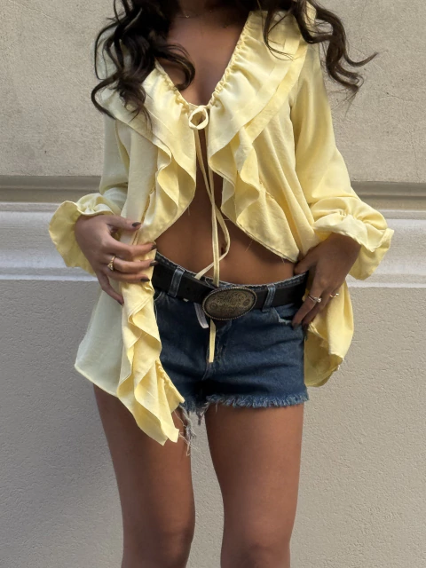 Short Kravitz Tiro Bajo Azul - comprar online