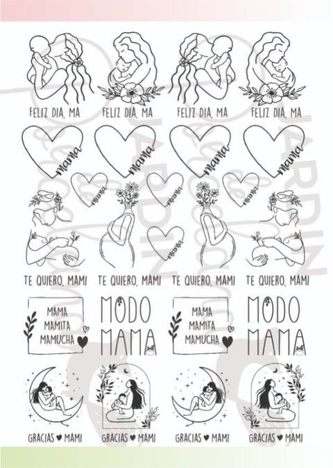 CALCO VITRIFICABLE FELIZ DIA MAMA DISEÑO 127 JDP