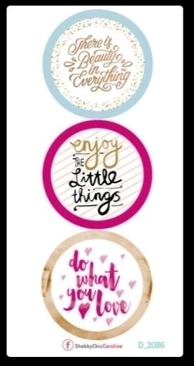 Etiqueta Autoadhesiva Caroline Shabby Chic - D2086