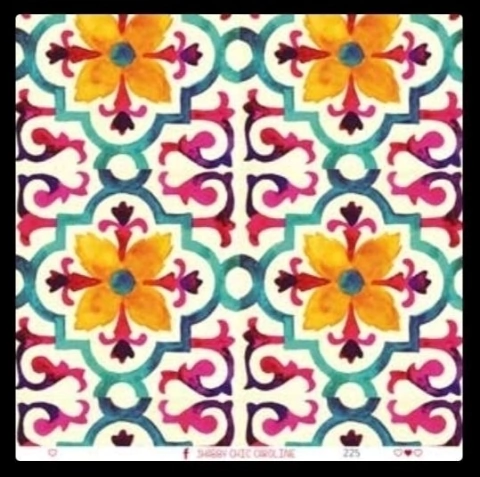 Lamina Autoadhesiva 15x15 Caroline Shabby Chic - CH225