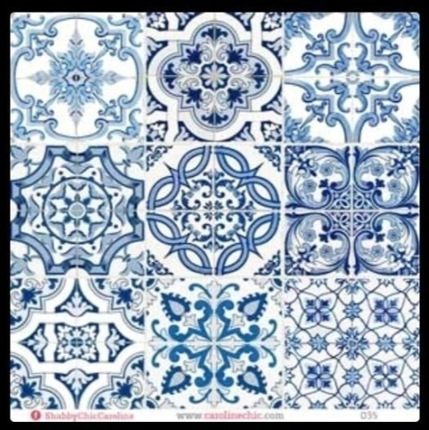 Lamina Autoadhesiva 15X15 Caroline Shabby Chic - CH35