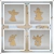 Adorno Figura Angel X 4 Mdf Navidad
