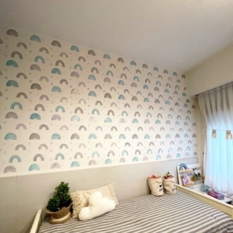 Plantilla Stencil Modelo Mix Arcoiris y Estrellas 30x60 Decox2lab