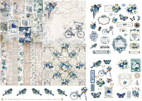 La Tiendita Shabby Chic - Lamina De Seda 50x70 - Blu1