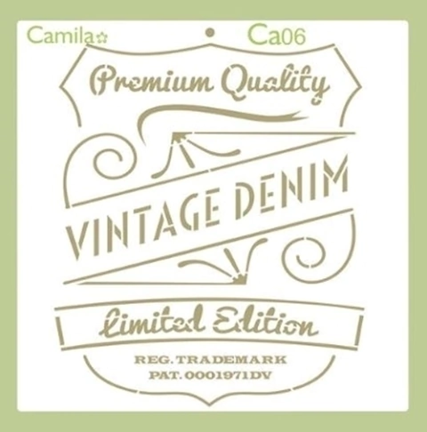 Plantilla Stencil Cast06 Vintage Denim 30x30 Camila