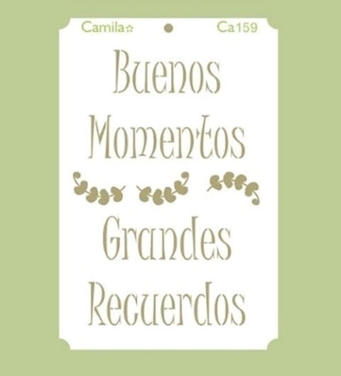 Plantilla Stencil Cast159 Momentos Recuerdos 20x30 Camila