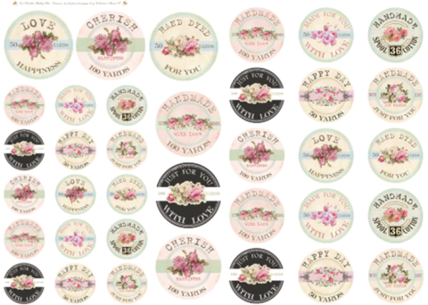 LA TIENDITA SHABBY CHIC - LAMINA DE SEDA 50x70 - E1