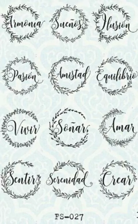 Lamina Foil Stamping Fs027 Dorado Bd Corona Frases