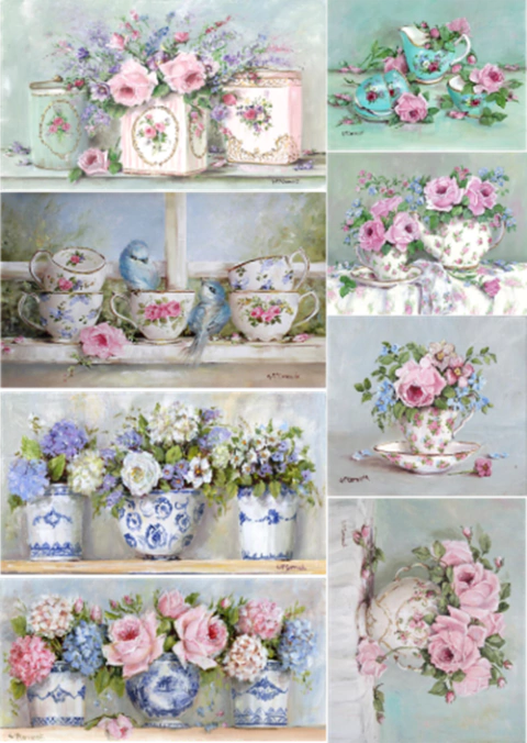 La Tiendita Shabby Chic - Lamina De Seda 50x70 - Hpn6