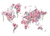 LAMINA SUBLIMACION A4 MAPA MUNDI ROSAS S374 CAMILA