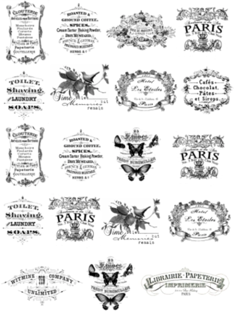 La Tiendita Shabby Chic - Lamina De Seda 50x70 - NB4