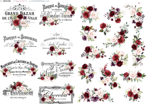 La Tiendita Shabby Chic - Lamina De Seda 50x70 - NB6