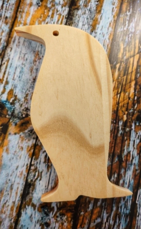 FIGURA PINGUINO DE PINO 20X10 cm