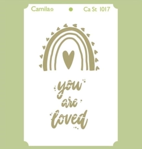 Plantilla Stencil St1017 You Are Loved Arco Iris Camila
