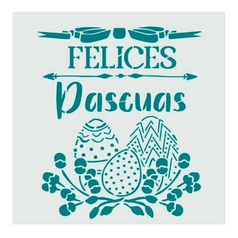 Stencil Plantilla Hyn Linea D 064 Felices Pascuas - comprar online