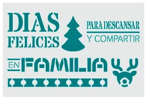 Stencils Linea NAVIDAD NA016 20x30 en Familia HyN