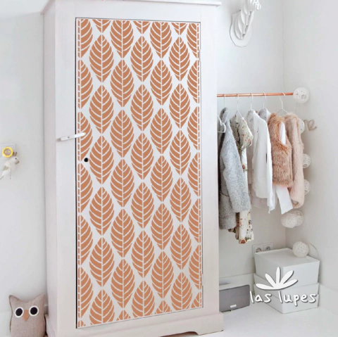 Plantilla Stencil Deco Hojas Geometricas Stnl028q Lupes