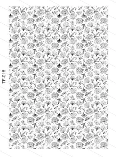 LAMINA TRANSFERFOLEX - TF018 BLANCO 35X50 - BUENOS DESEOS