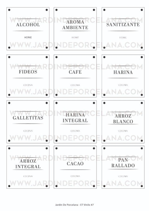 VINILO TROQUELADO 7 ETIQUETA ROTULADO 2 - JARDIN DE PORCELANA
