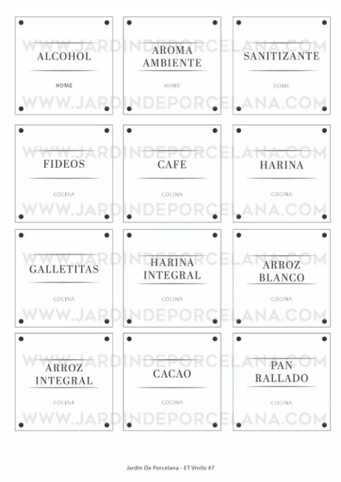 VINILO TROQUELADO 7 ETIQUETA ROTULADO 2 - JARDIN DE PORCELANA