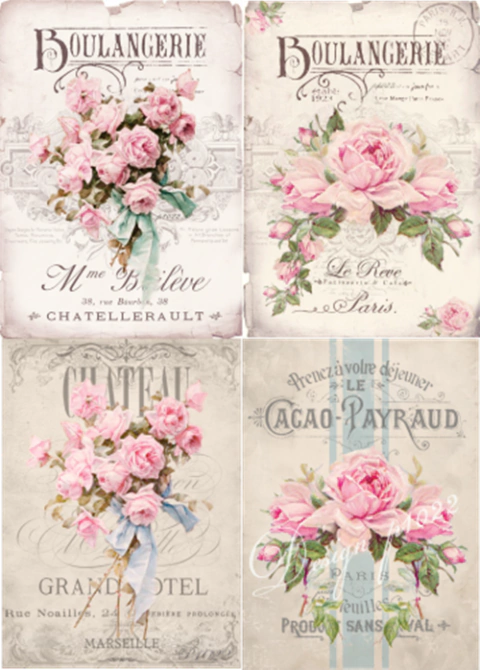 La Tiendita Shabby Chic - Lamina De Seda 50x70 - VSNB4