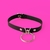 Choker 'Poppy' 20mm cuerina negra