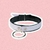 Choker 'Ring' 25 mm charol negro