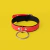 Choker 'Ring' 25 mm cuerina roja y negra Talle 1