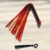 Flogger negro y rojo de cuerina 'Filotes' 20 colas