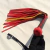 Flogger negro y rojo de cuerina 'Filotes' 20 colas - Kinky Vibe